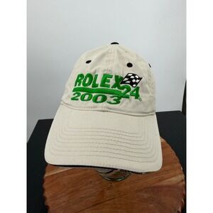 ISC Rolex 24 Hat Mens OSFA Beige 2003 Daytona International Speedway Racing Cap